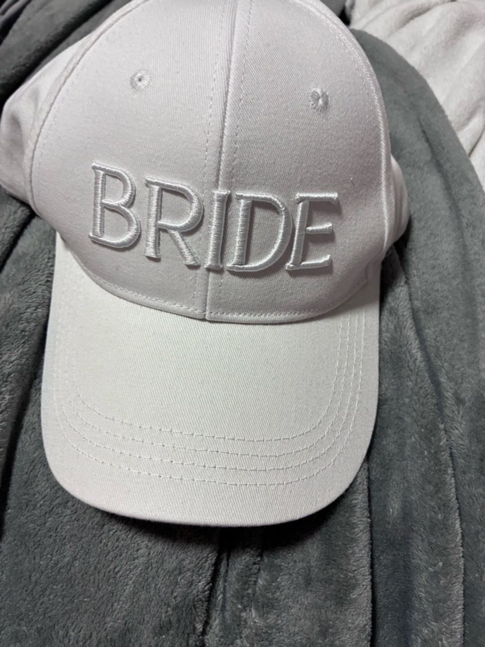Bride Embroidered White Baseball Cap